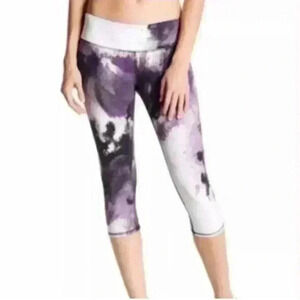 Alo Yoga Tie-Dye Airbrush Capri Purple Leggings Size Small
